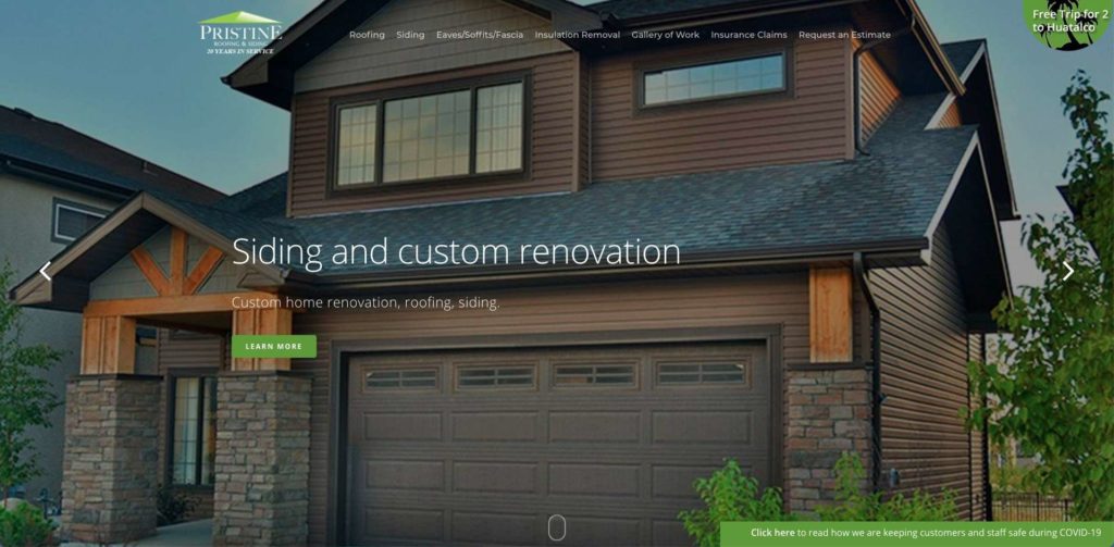 Pristine Roofing & Siding's Homepage