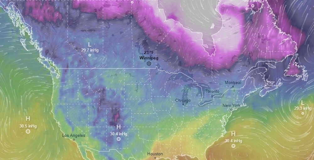 Why does Winnipeg get so cold