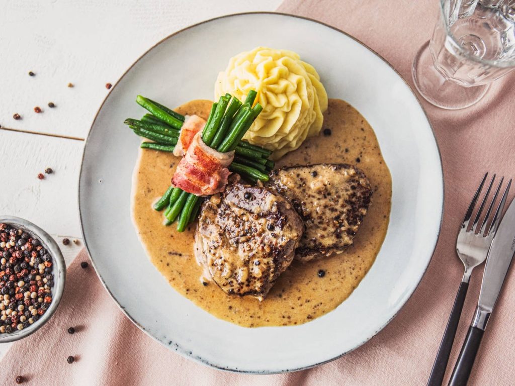 Steak au Poivre at Rae & Jerry’s Steakhouse in Winnipeg